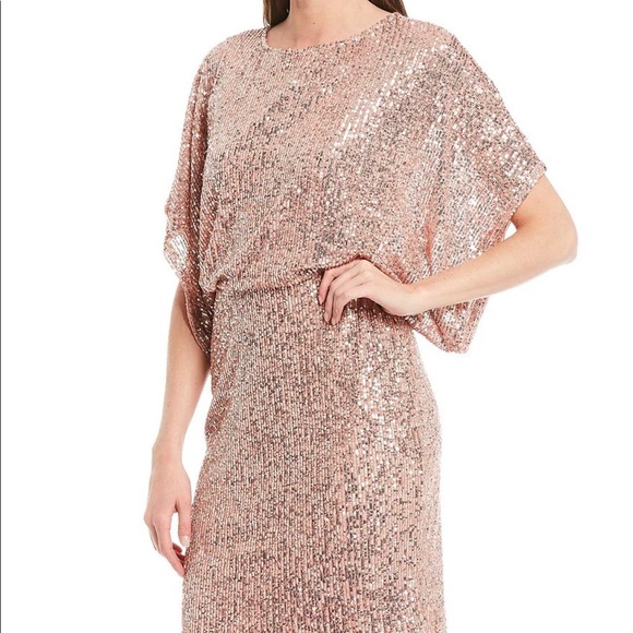 Dolman Sleeve Blouson Dress 